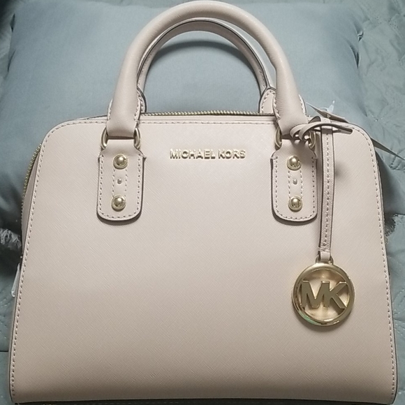 beige mk purse
